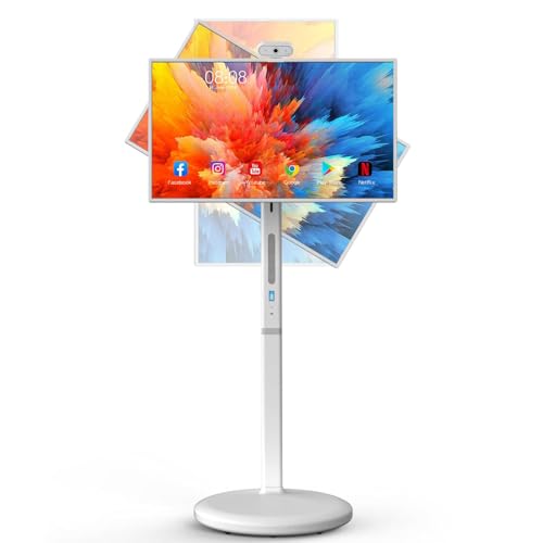 ALSUP 32' Televisor Smart TV Full HD, Monitor Táctil Portátil, Multifunción (Estudio/Deporte), Ruedas Silenciosas 27'-6+64G