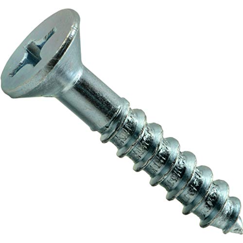 Tornillos para madera Hard-to-Find Fastener Phillips cabeza plana, tamaño 16 x 1.5 pulgadas, paquete de 50 piezas miniatura 1