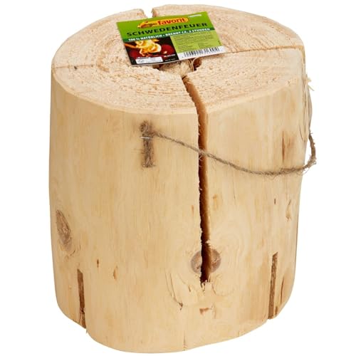 Schwedenfeuer 21 cm x 23 cm Brenndauer 120 min Holz Kamin Feuerschale (1)