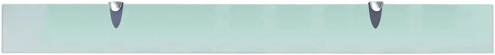 Floating Shelf Set of 2 Clear Tempered Safety Glass, Modern Wall Mounted Ledge Shelves for Living Room, Bathroom, Kitchen Decor, 39.4 x 39.4 Inch