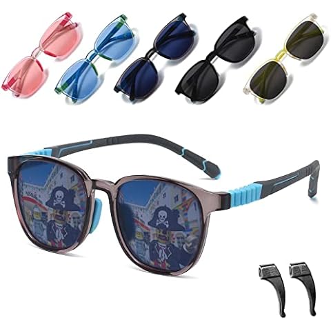 Musivon Kids Ski Sunglasses Age 3-8 - Children Polarized Sunglasses Flexible Frame for Boys Girls Toddler (Purple/Medium) Cover
