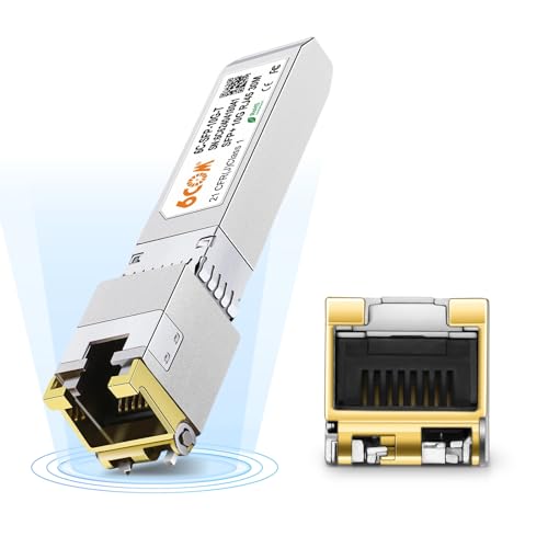 Image of 10GBase-T SFP+ Copper RJ45 Module Transceiver, RJ-45 SFP+ CAT.6a, up to 30 Meters, Compatible for Cisco SFP-10G-T-S, Ubiquiti UF-RJ45-10G, Netgear, D-Link, Mikrotik, Supermicro, TP-Link and More
