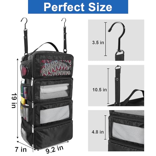 Suitcase Organizer, Travel Luggage Organizer Portable Hanging Travel Shelves Collapsible Hanging Packing Cubes for Carry on Suitcase - Image 5