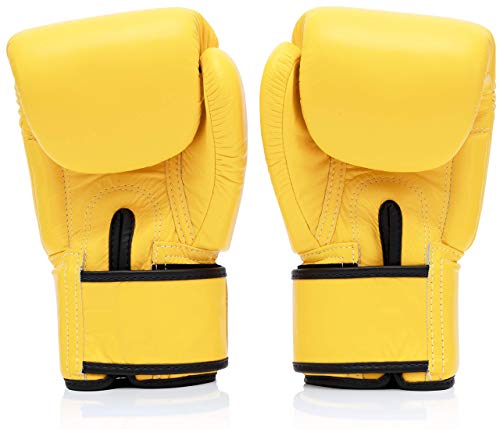 Image of Fairtex BGV1 Muay Thai Boxing Training Sparring Gloves for Men, Women, Kids| Premium Quality, Light Weight & Shock Absorbent 16 oz Boxing Gloves -Yellow