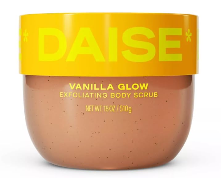 DAISE Vanilla Exfoliating Body Scrub, Natural Sugar Scrub with Oils for Dry Skin, Moisturizing, Vegan, Paraben-Free, 18 oz (pack of 1)