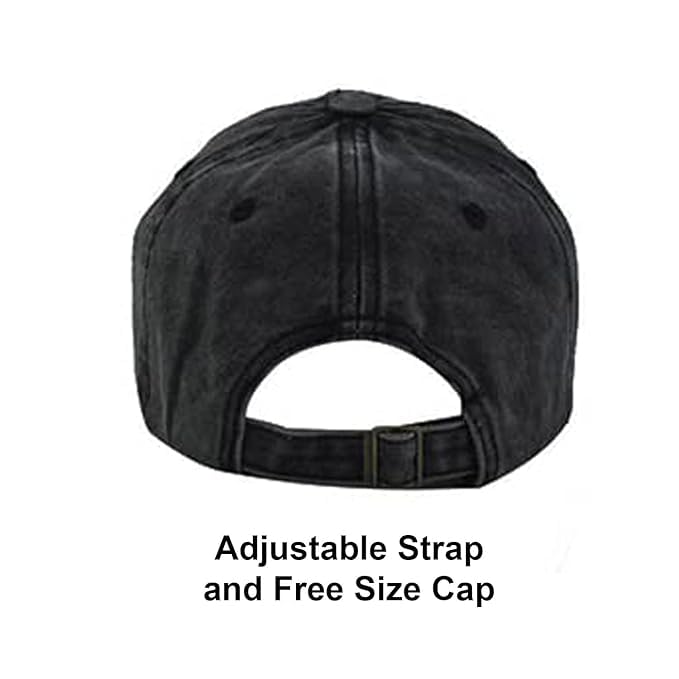 Image of Unisex Vintage Washed Cotton Baseball Cap - Distressed Adjustable Dad Hat with 3D Embroidery, Retro Sun Protection Sports Visor Casual Travel Cap for Men & Women