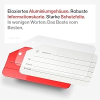 Travely Premium Kofferanhänger - leicht Erkennbar, Robust & Sicher - inkl. Namensschild und Privatsphäre Schutz I Vielseitig und Praktische Adressanhänger, Namensanhänger & Gepäckanhänger – Ansicht 3