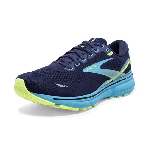 Brooks Men's Ghost 15 Running Shoe - Navy/Blue/Green - 9.5 Medium