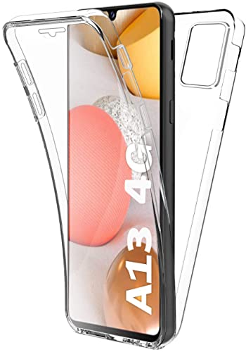 New&Teck Coque pour Samsung Galaxy A13 - Protection intégrale Avant + Arrière en Rigide, Housse Etui Tactile 360 degré – Antichoc, Transparent