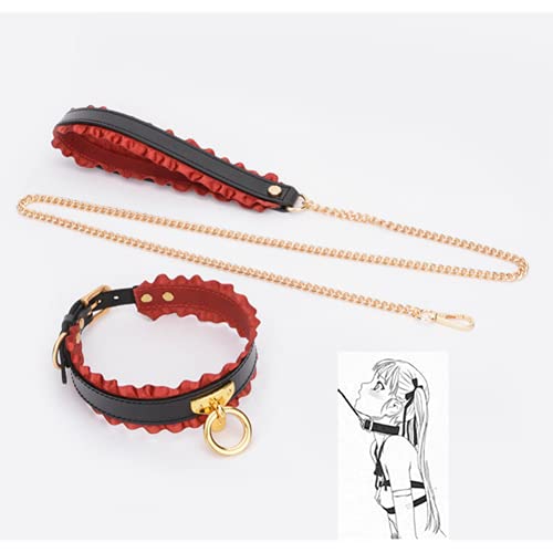 Gargantilla de cuero de encaje para trajes de mujer Cover