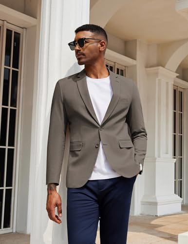 COOFANDY Men's Herringbone Blazer Slim Fit Cotton Sport Coats Two Buttons Casual Suit Jacket - Image 5