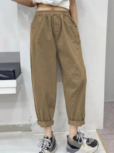 Image of Leriya Fashion Trouser for Women High Waist Wide Leg | Grey Trousers Office Wear Pleated Korean Pants for Womens | Loose Fit Korean Baggy Trouser Pant