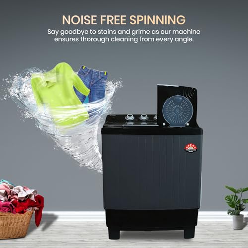 Image of Power Guard 7Kg Semi Automatic Top Loading Washing Machine (PG70WM-BKGY-OP-WW,Black Grey)