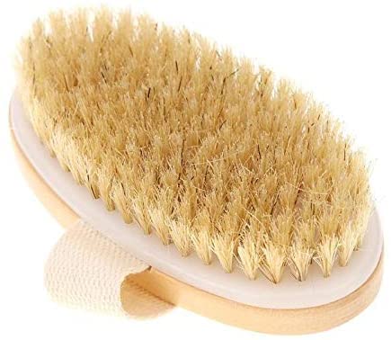 Cepillo de baño para piel seca, cerdas naturales suaves para el cuerpo, cepillo para SPA, cepillo de cerdas para ducha de baño de madera, cepillo para SPA, cepillo para el cuerpo, masajeador corpora