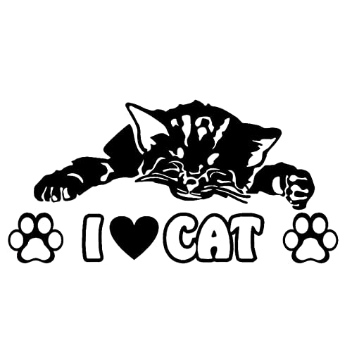 Paw Cats Sticker Car Exterior Dress Up Seal I Love Cat Car Sticker Parabrisas De Moda Suministros Traseros Pegatinas De Corte Cover