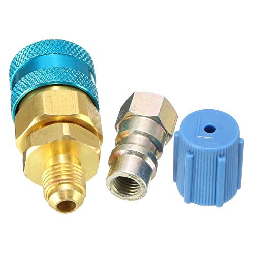 Adaptador de extensión para lado alto compatible con Ford/BMW/Audi para acopladores rápidos R134A alto y bajo, accesorio rápido para aire acondicionado automotriz (Estilo: Alto) miniatura 7