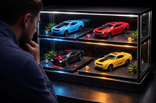 Image of 1:64 Scale Dodge Challenger Die-Cast Metal Pull Back Car Model with Openable Doors, Alloy Mini Toy Car for Kids, Multicolor (As per Availability)
