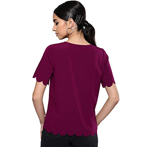 Image of Harpa Women Round Neck Solid Top
