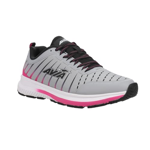 Avia Womens Avi-Maze 2.0 Lace Up Sneakers Shoes Casual - Grey, Pink - Size 8 M2