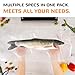 All-in-One Variety Pack Vacuum Sealer Bags & Rolls – 50x 6''x10'', 70x 8''x12'', 2 Rolls 11''x20', 2 Rolls 8''x20' – Premium Commercial-Grade for Food Storage, Meal Prep, & Sous Vide, Wevac