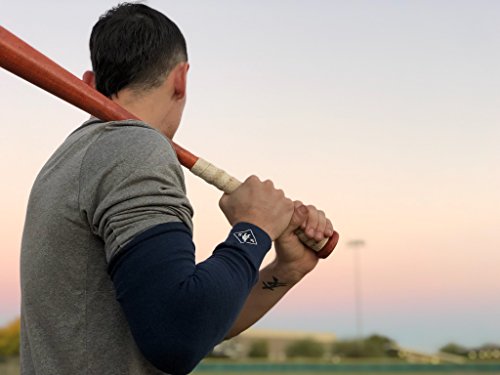 Baseball Brilliance Pro Style Compression Arm Sleeve - Navy Blue, 4"x10" | 100% Polyester Improves Blood Flow & Promotes A Healthy Arm | for Serious Ballplayers Only