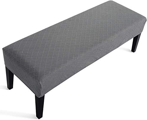 YISUN Fundas de banco para comedor de jacquard para comedor, cubierta de banco tapizada de licra elástica, protectores de banco extraíbles y...