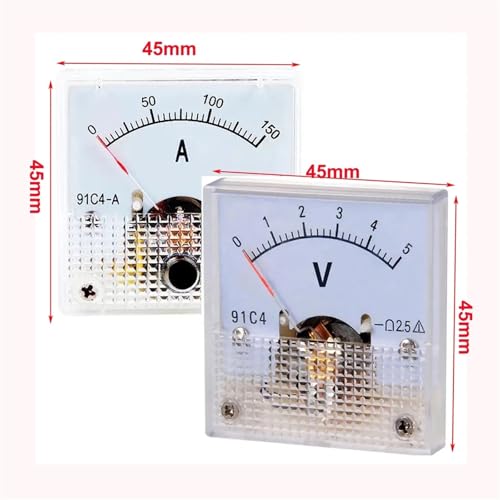 Voltmètre Ampèremètre 91C4 avec Pointeur Fluide et Précis 0-30V - 2