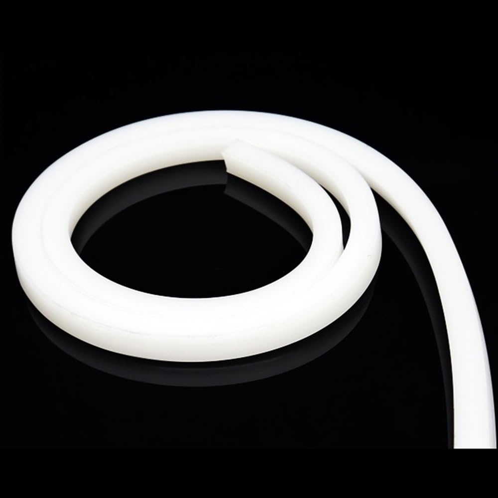 Anyaciy One Color Sponge Sealing Strip 3Meters White Silicone Square Bar, Thickness 4-30Mm Solid Rubber Sealing Strip, Weather 1 Piece