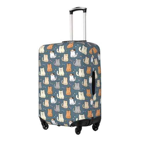 Cute Cartoon Cat Luggage Cover Washable Elasticated Luggage Covers for Suitcase TSA Approved Stylish Scratch Resistant Luggage Case Protector2