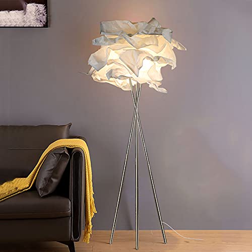 Lampadaire à trépied LED de salon pliable et lampe debout classique pour éclairage de chambre
