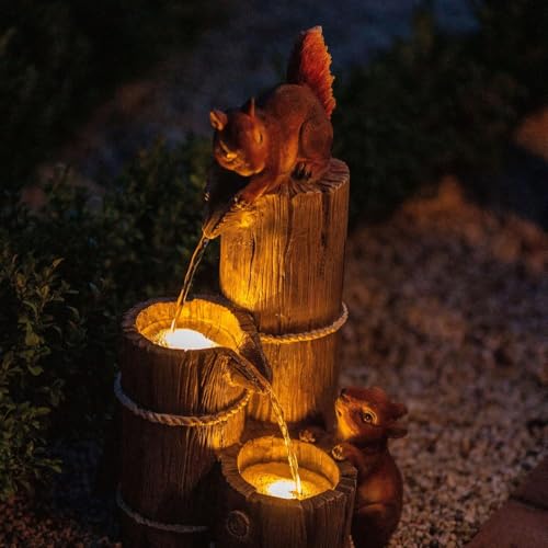 Image of Swarnhouse Decorative Water Fountain with LED Light, 2 Feet, Indoor Tabletop Waterfall for Home Office Garden (Article 4)