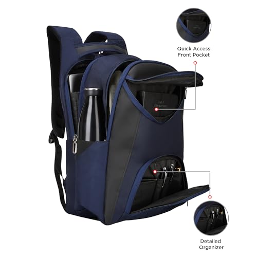 Image of HARISSONS Axis Business Travel Laptop Backpack | 35L | Fits 15.6 inch Laptop | 1000D PU-Coated Polyester | Office, Travel & Work Commute