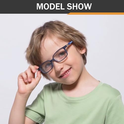Image of Kids Blue Light Blocking Glasses Boys Girls 360 Hinges Spin Silicone Frame CR39 Lens Computer Gaming Eyewear