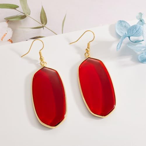 SELOVO Crystal Stone Statement Earrings Fishhook Drop Dangle Earrings Gold Tone4