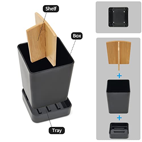 Kids Electric Toothbrush Holders For Bathrooms Organizer Counter Tooth Brushing Storage And Toothpaste Holder Caddy Porta Cepillos De Dientes(Small Black) #TOP1