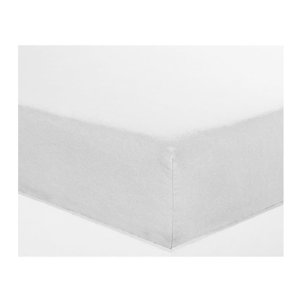 Drap housse 140x190 cm percale blanc pour chambre parentale
