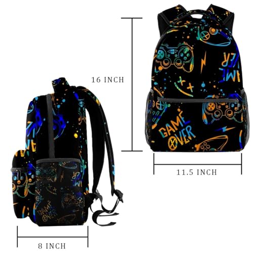 Sac à dos manettes de jeu grunge multicolore : le cadeau idéal pour adolescent - 2