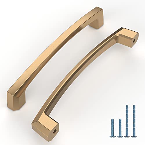 KNOKLOCK 10 Pack 5 Inch(128mm) Kitchen Cabinet Handles Champagne Bronze Cabinet Pulls Kitchen Cabinet Hardware Gold Drawer Pulls for Dresser Cupboard Wardrobe by KNOKLOCK - Used condition - US$13.26