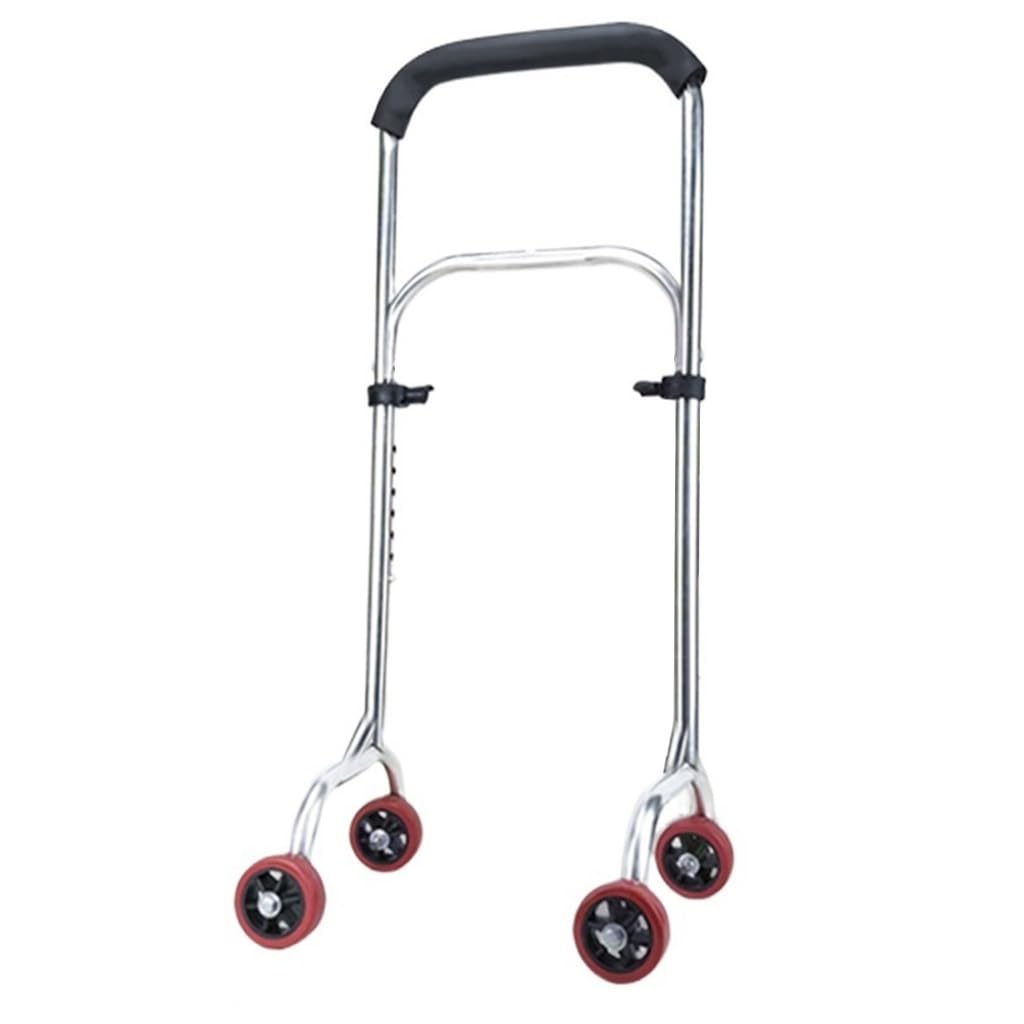 Asistente de Soporte para Silla para Personas Mayores, bastón para Caminar con 4 Ruedas, bastón Ajustable Que lo Mantiene en Movimiento (Silver 36 * 78)