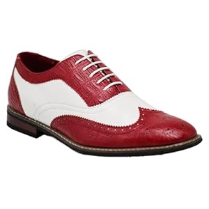 Men’s Dress Oxfords Shoes Italy Modern Designer Wingtip Captoe 2 Tone Lace Up Shoes