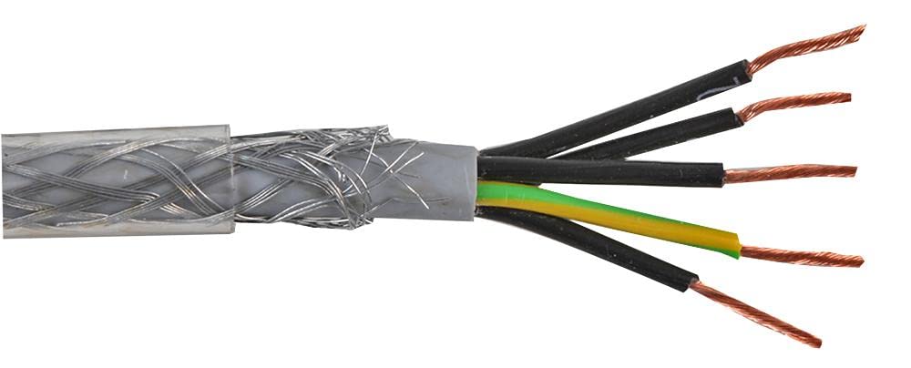 5 Core SY Braided Armoured Control Flex Cable 0.75mm,1.0mm,1.5mm,2.5mm,4mm,6mm (25 Metre, 2.5mm²)