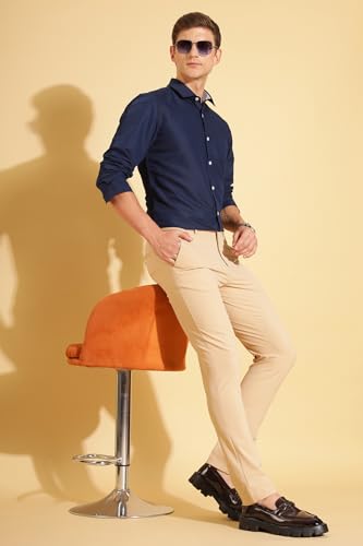 Fyltr Men's Blue Regular Fit Solid Full Sleeve Shirt Noble Navy - Image 5