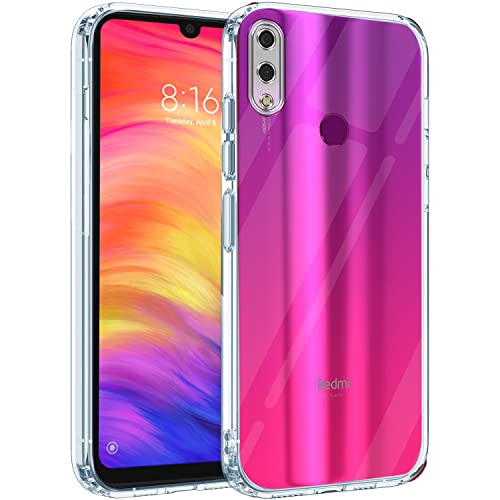 Image of Jkobi Back Cover Case for Redmi Note 7 | Note 7S | Note 7 Pro (Silicone Crystal Clear | Pure Camera Protection | Soft and Flexible for Charger and Headphone sockets | Shockproof Bumpers | Transparent)