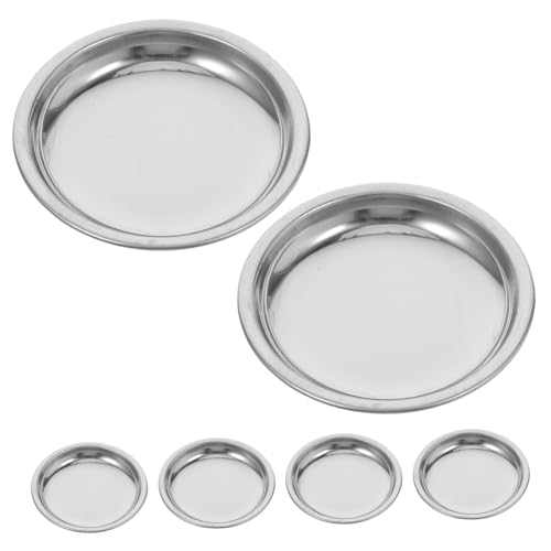 MAGICLULU 6pcs Stainless Steel Tea Bag Dish Drip Tray for Loose Tea and Easy to Clean Design