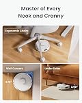 SwitchBot K11+ Robot Vacuum & Mop with Matter, 6000Pa Suction, 90-Day Hands-Free Self-Emptying, LDS Navigation, 3.6″ Ultra-Slim, Anti-Tangle for Pet Hair, Works with Alexa, Google Home, Apple Home