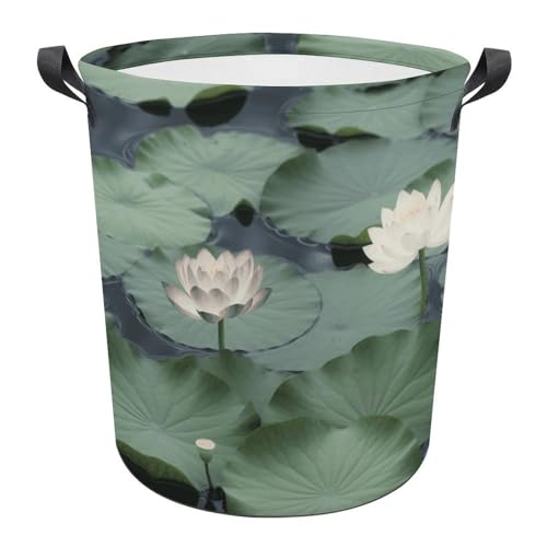 Panier à linge pliable avec lys noirs pour salle de bain - 2