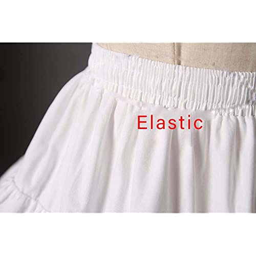 M Fabrics Women's Crinoline Petticoat 6 Hoop Gown Half Slips Underskirt