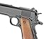 BBTac 1911 Airsoft Spring Pistol Airsoft Gun M21 High FPS with Working Hammer and Safety Grip Wood Color