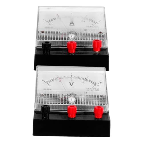 Image of GLEAVI Dc Ammeter Voltmeter Set Analog Dual Range Volt Meter Amp Meter for Accurate Current Voltage Measurement in Physics Lab Classroom Experiments
