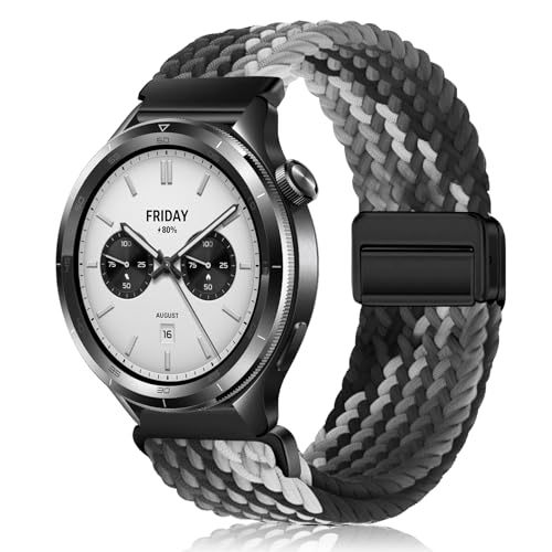 [MokaZii] 22mm �o���h Xiaomi Watch 5/S4/Redmi 5 Active /S4 Sport /5 Lite /3 Active ���C�t���i�C������ �ґg�����x���g �҂ݍ��� �����\ �L�k�� ������ �X�|�[�c�o���h �ϋv�� 